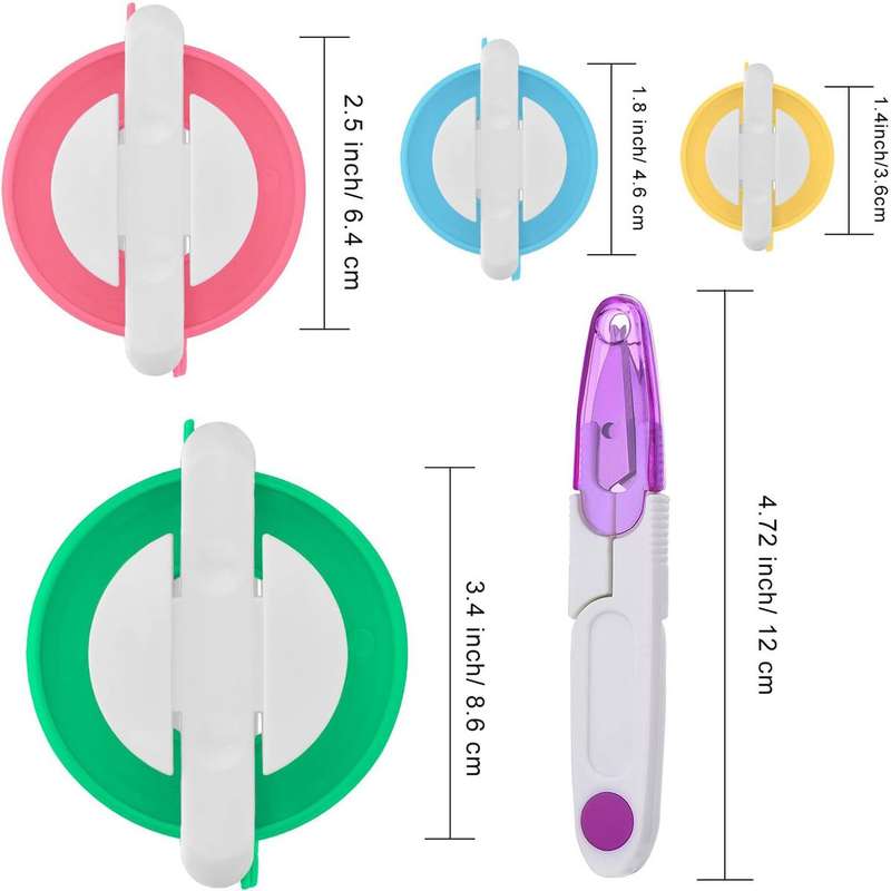 Pom Pom Maker DIY Knitting Wool Kit With 4 Size Fluff Ball Weaver & Cutter
