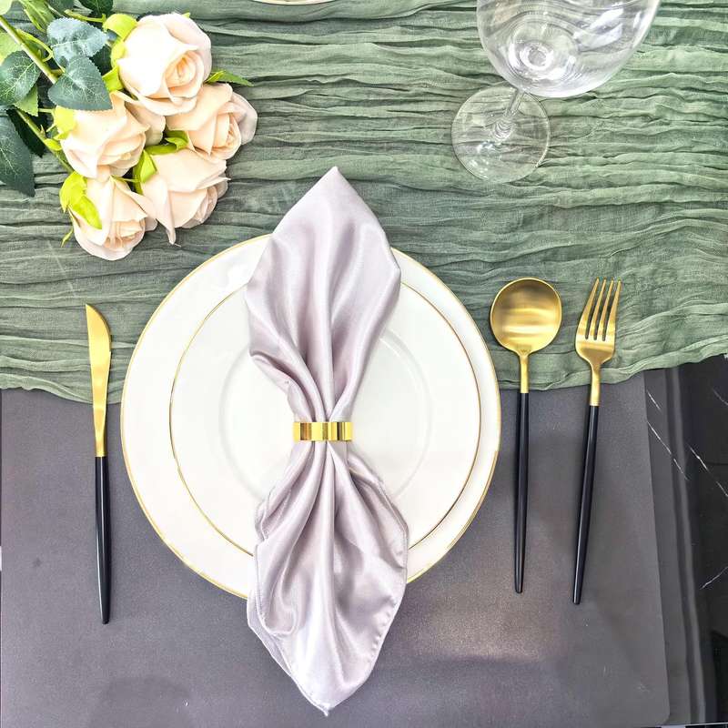 12 Pack Gold Metal Napkin Rings Buckles For Wedding Party Table Decoration
