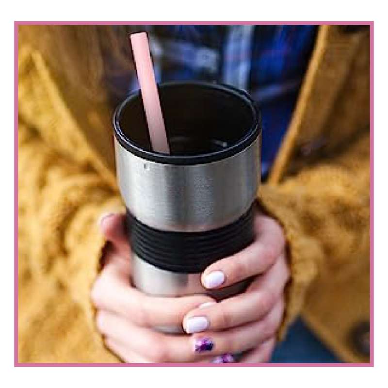 12 Pack Silicone Drinking Straws Reusable Odorless With Pouches & Brushes