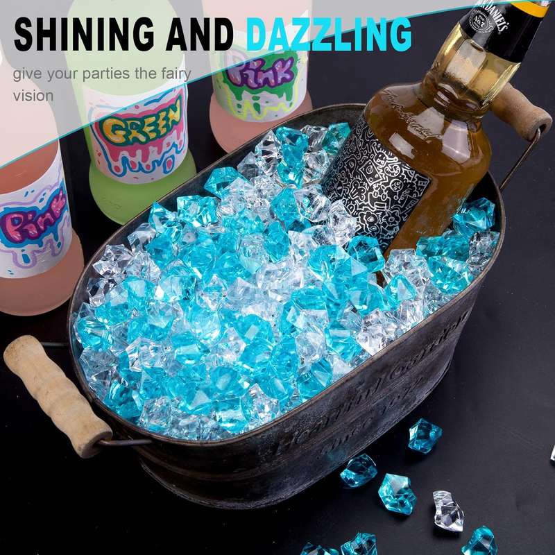 150 Piece Acrylic Fake Ice Rocks Diamond Gems For Table Vase Filler Decor