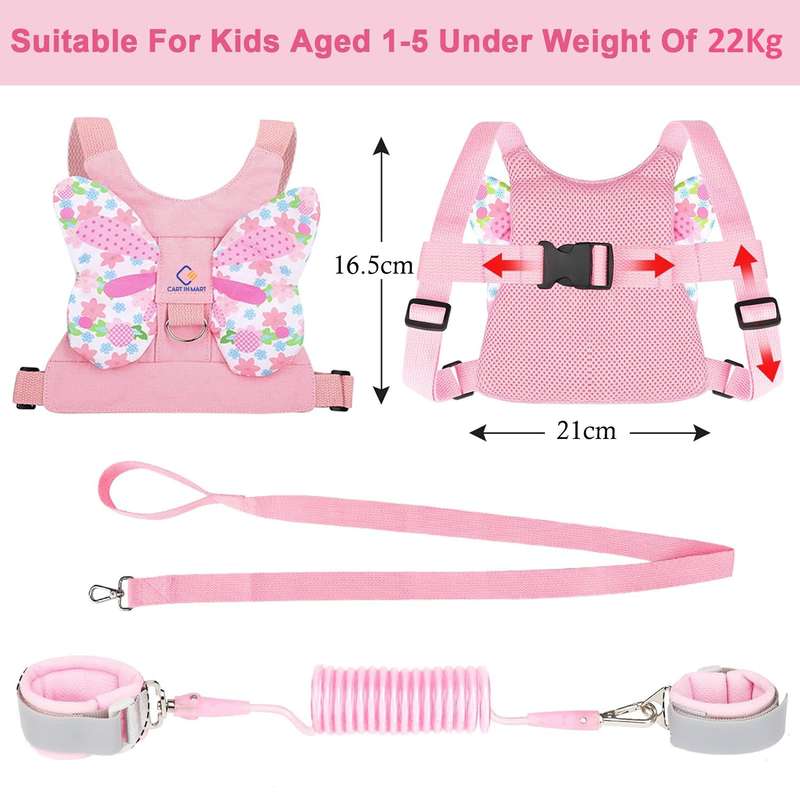 3 in 1 Toddler Harness Leash & Baby Anti Lost Wrist Link Holder For Walking