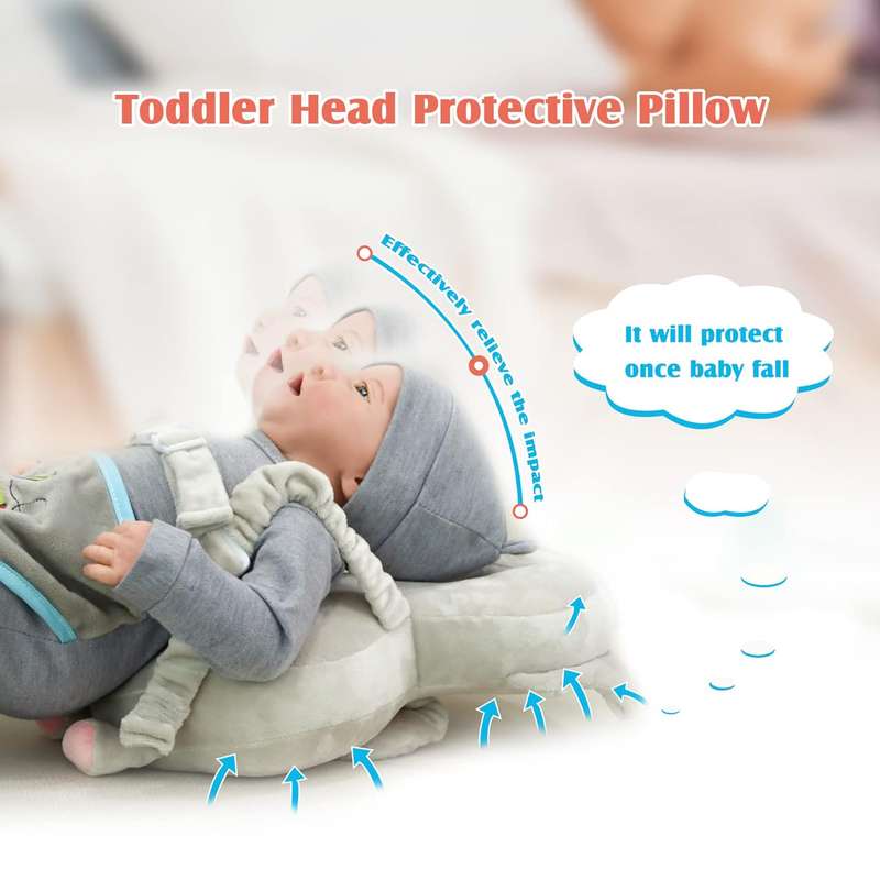Baby Head Protector Cushion Backpack With Knee Pads For Walking & Crawling