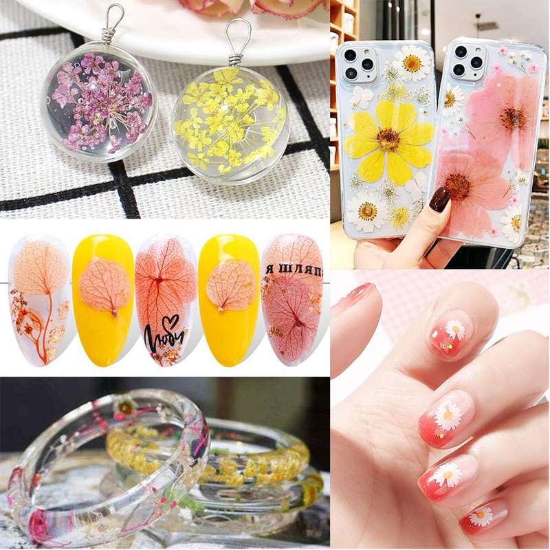 140 Pack Dried Pressed Flowers For Resin Scrapbooking Candle Soap Nail Art