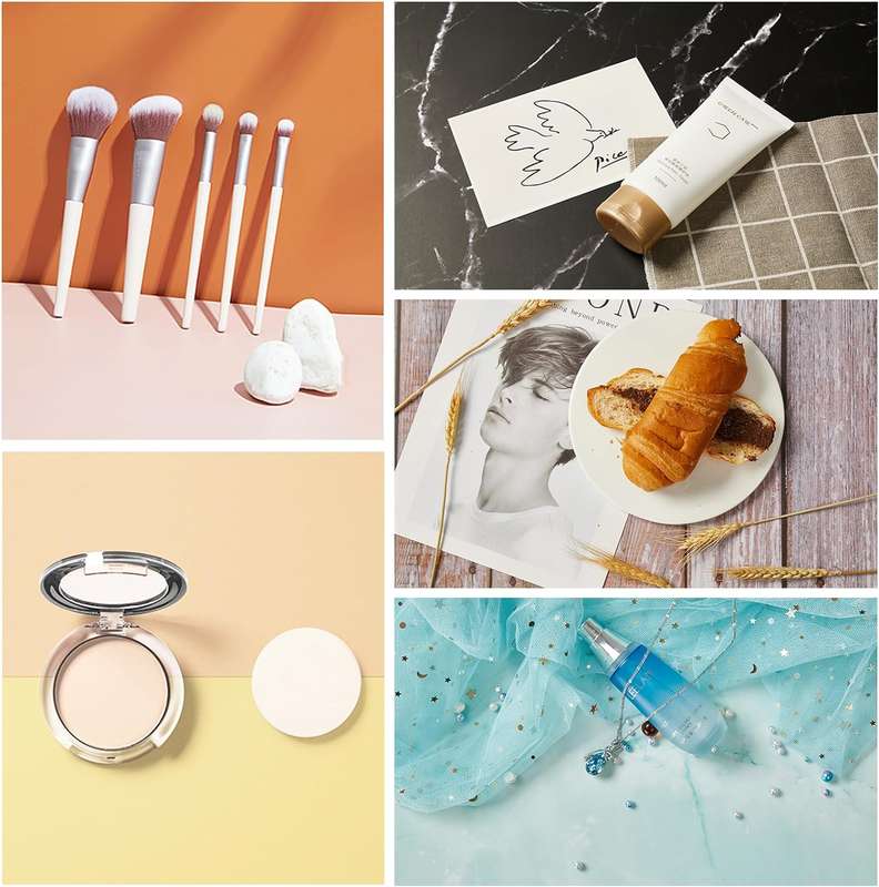 Tabletop Photo Board Backdrop Kit Small Product Photography with 16 Pattern