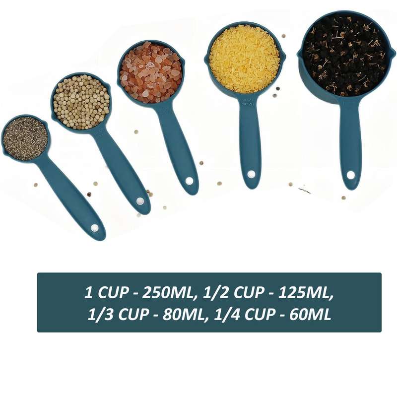 Glass Measuring Cup Set - 3 Glass Jugs Microwaveable ,5 Plastic Cup - 8 Piece