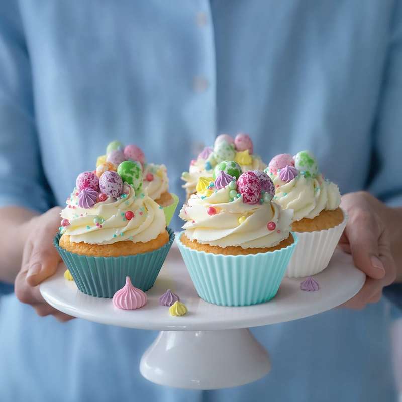 24 Pack Reusable Silicone Baking Cups Muffin Cupcake Liners Molds- 3 Shapes