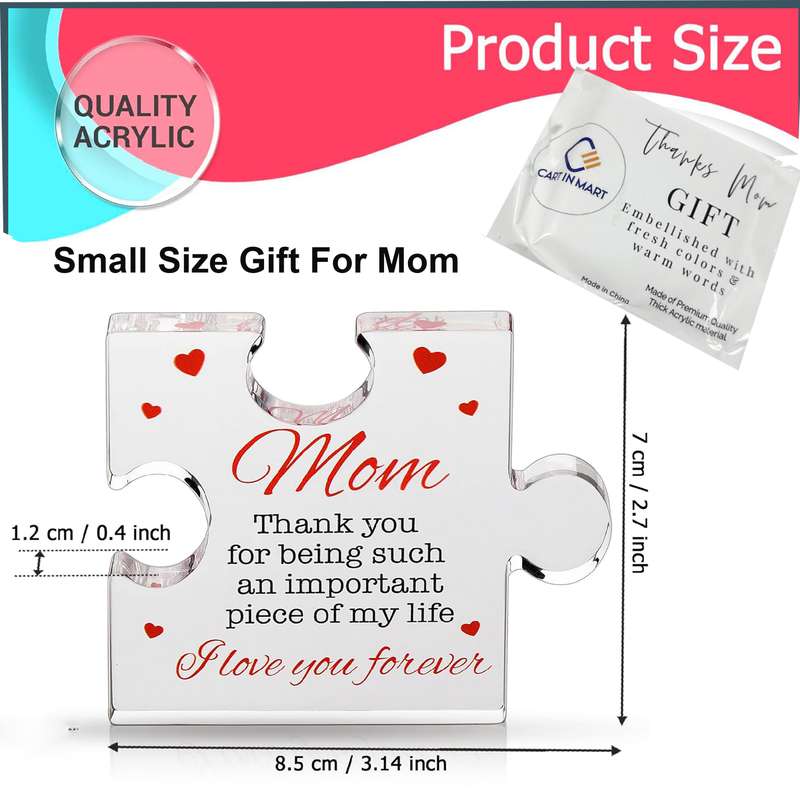 Engraved Acrylic Decorative Sign Gift For Mom Birthday Thank You Mother Day