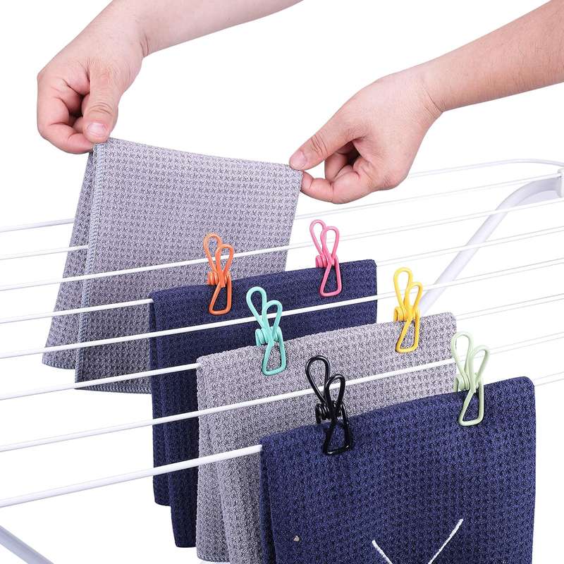 PVC Coated Utility Steel Clip For Food Package, Chips Bag, Clothes - 30 Pack