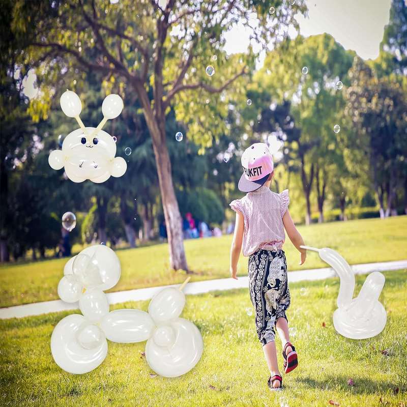 100 Pack Clear Long Balloons For Animal Twisting Tying Arch Magic Modeling