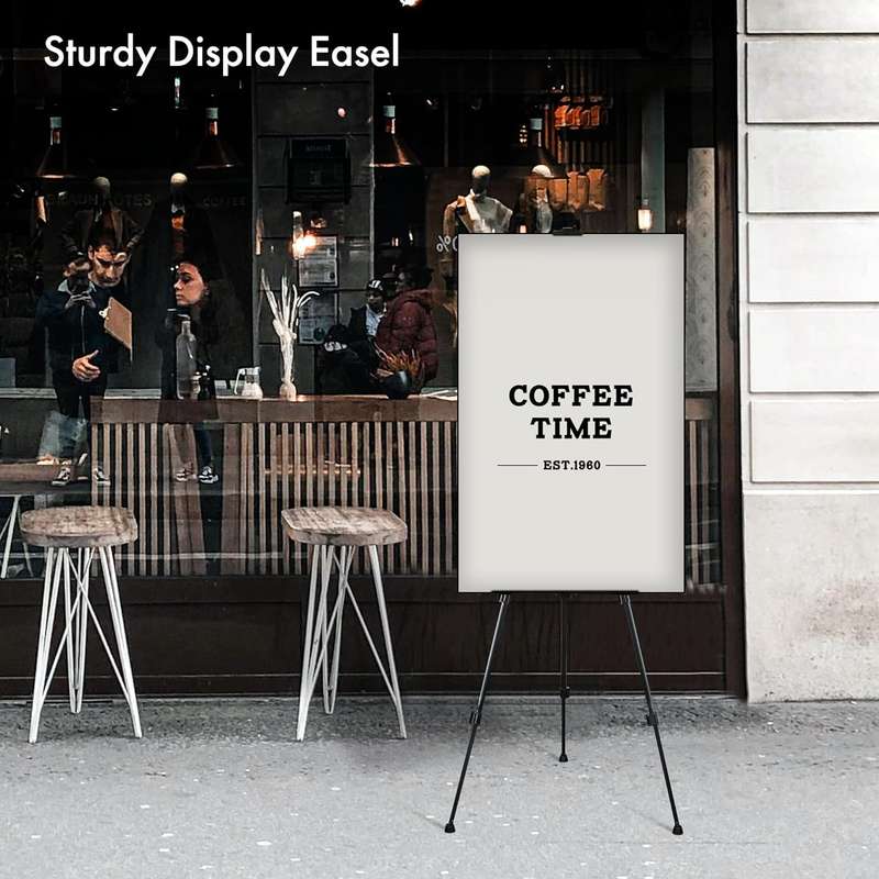 Folding Metal Easel Stand for Painting Art Sign Display Tripod with Bag - 155cm