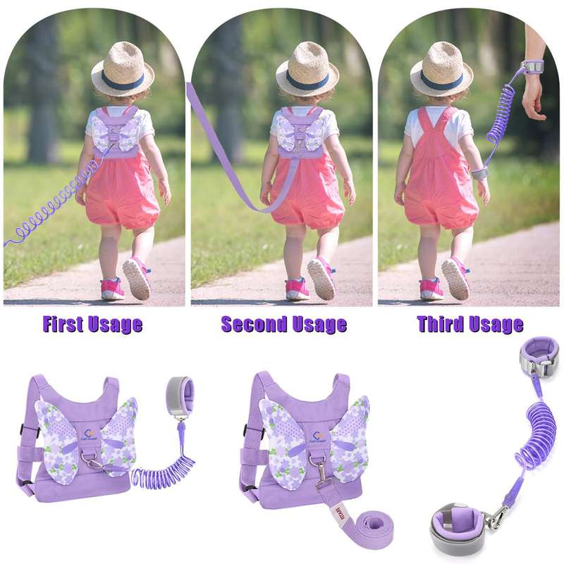 3 in 1 Toddler Harness Leash & Baby Anti Lost Wrist Link Holder For Walking