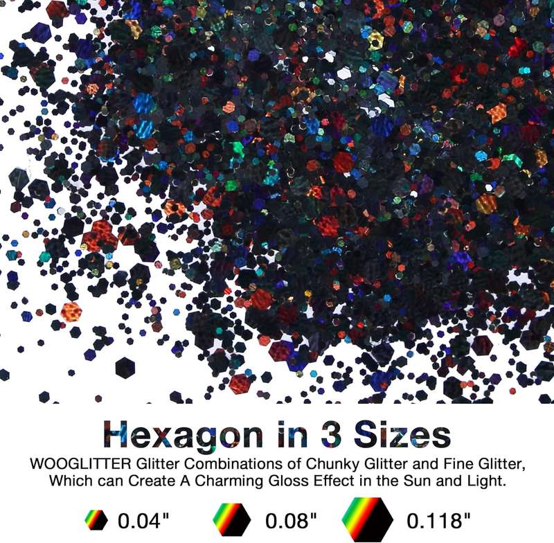 Holographic Chunky Glitter Metallic Bulk Laser Sequin For Nail Craft 150g