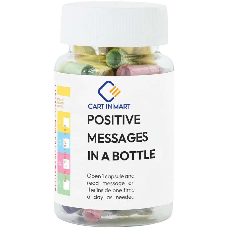 50 Pre-Written Positive Messages in a Bottle Motivational Quotes Gift