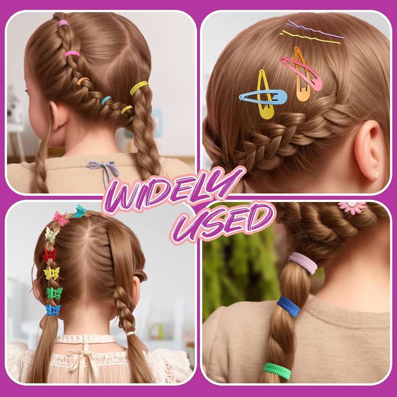 1471 Piece Elastic Hair Ties Accessories For Little Girls Baby Bands & Clip