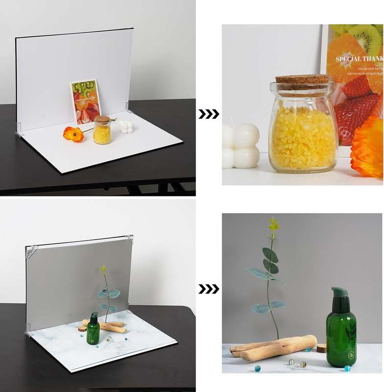 Tabletop Photo Board Backdrop Kit Small Product Photography with 16 Pattern