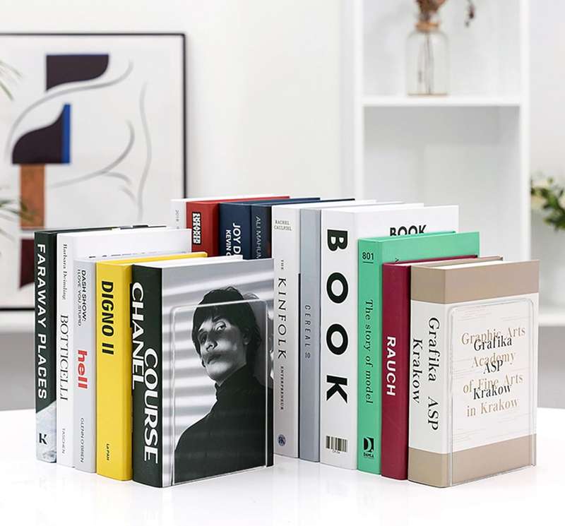 Clear Acrylic Bookends For Shelves Desk Book Stopper Organiser - 4 Piece