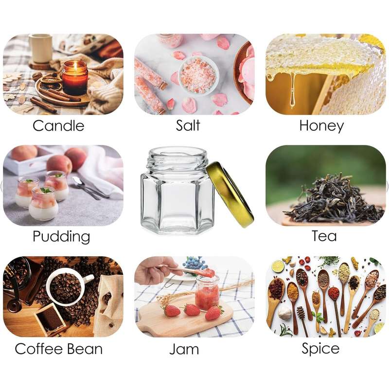 20 Pack Mini Honey Jars Pots With Dipper, Bee Pendant, Jute Party Gift Favor