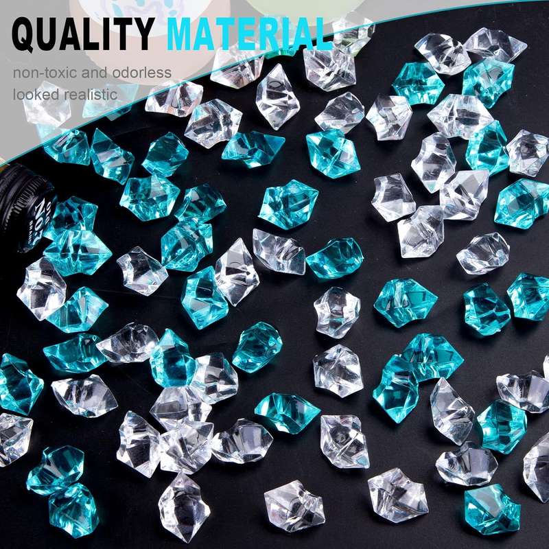 150 Piece Acrylic Fake Ice Rocks Diamond Gems For Table Vase Filler Decor