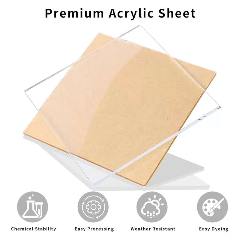 5 Pack Clear PET Plexiglass Sheets 8×10" Panels For Picture Frames, Crafts