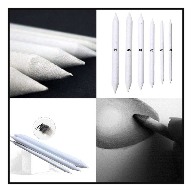 13 Piece Blending Stumps And Tortillions Paper Art Blenders With Sandpapers