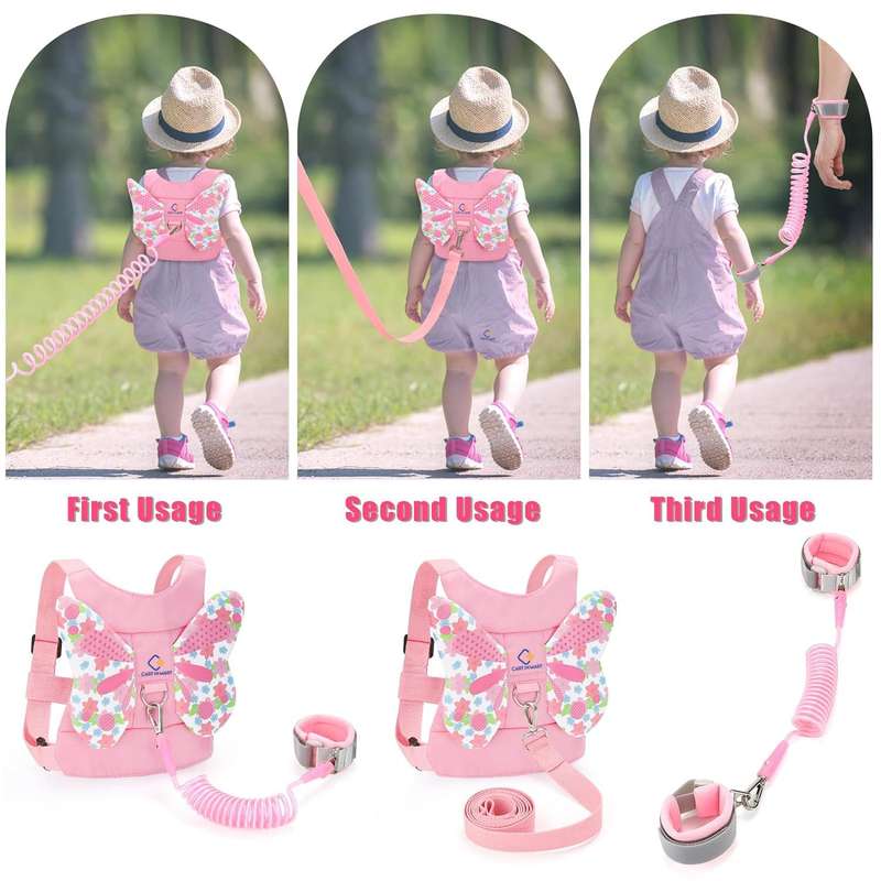 3 in 1 Toddler Harness Leash & Baby Anti Lost Wrist Link Holder For Walking
