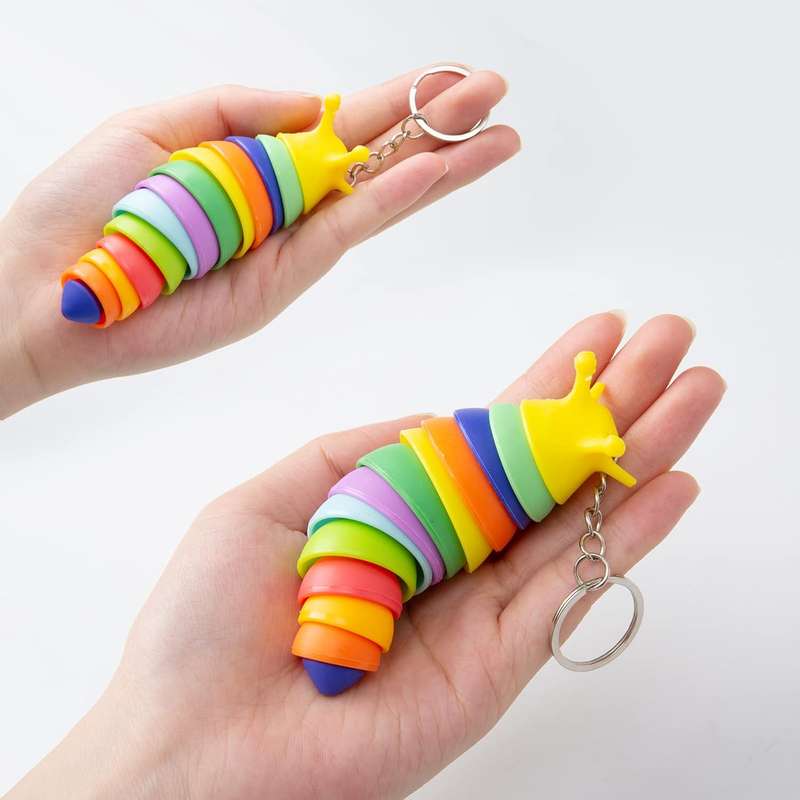 12-Piece Mini Fidget Toys Set | Anxiety Relief Slugs & Party Favors |