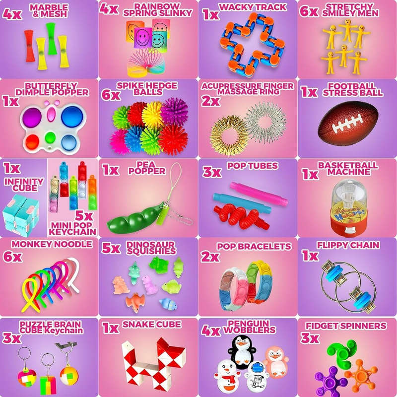120 Pack Deluxe Bundle Sensory Fidget Toys For Kids Adults