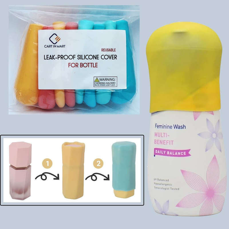8 Pack Silicone Bottle Covers For Leakproof Travel Essentials For Women Men
