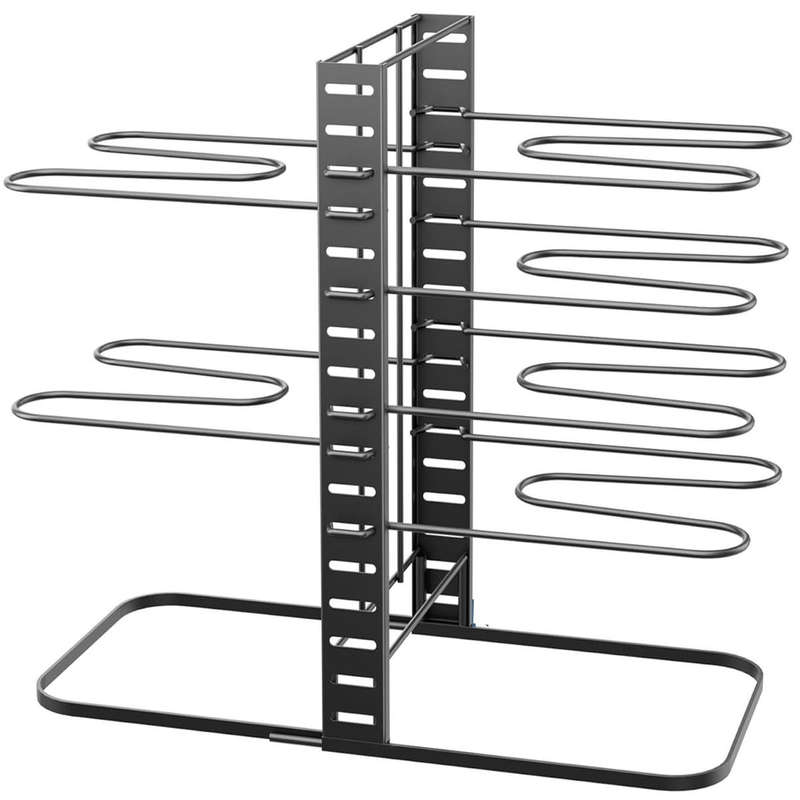 8 Tier Pot And Pan Organiser Rack Adjustable Under Or In Cabinet- 3 Methods