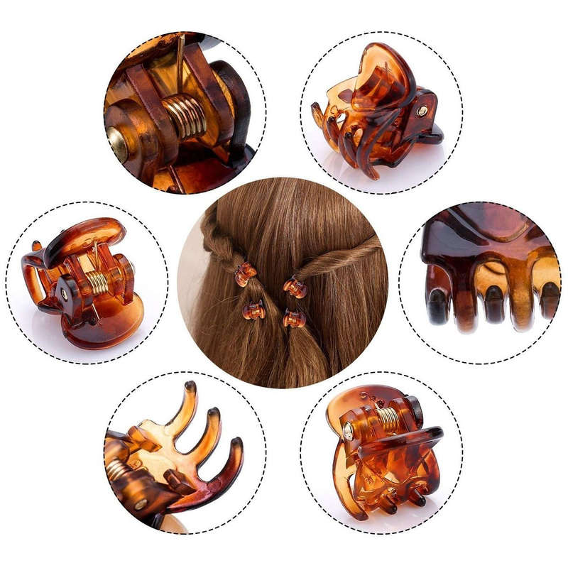 72 Pack Durable Mini Hair Claw Clips For Girls & Women Hairstyles-21 Colors