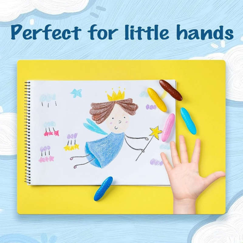 Kids' Peanut Washable Non-Toxic Baby Coloring Crayons - 12 Pack