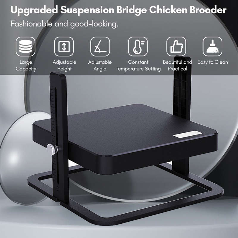 Chicken Brooder Heat Plate Thermo-Poultry Brooder with Adjustable Height Tilting Angles for N