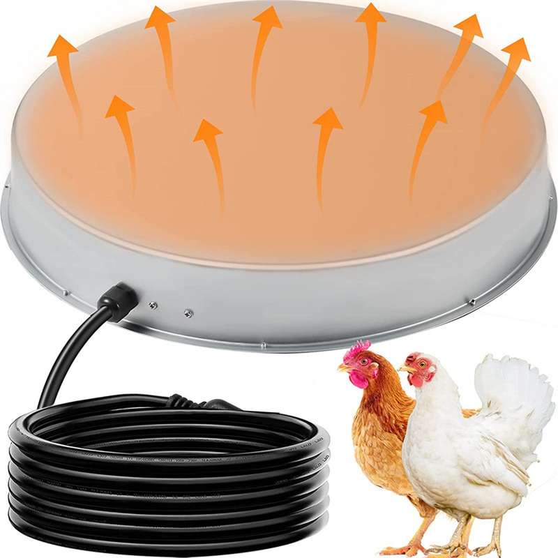 Chicken Water Heater Base 15 Watt Winter De-Icer Chicken Water Heating Base 14.6 Inch for Met