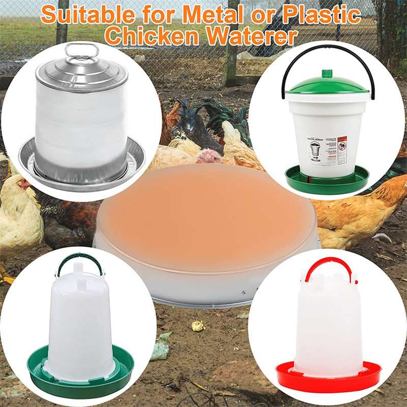 Chicken Water Heater Base 15 Watt Winter De-Icer Chicken Water Heating Base 14.6 Inch for Met