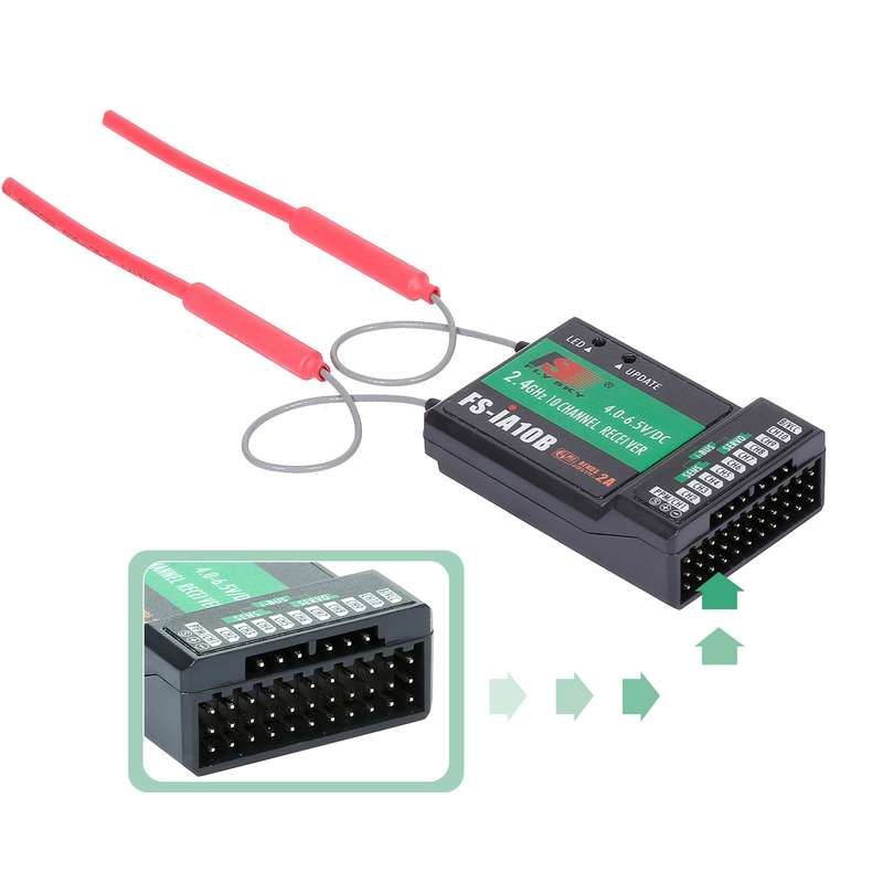 Flysky FS-iA10B Receiver 2.4G 10CH for Flysky FS-i6 FS-i6S FS-i6X FS-i10 Transmitter