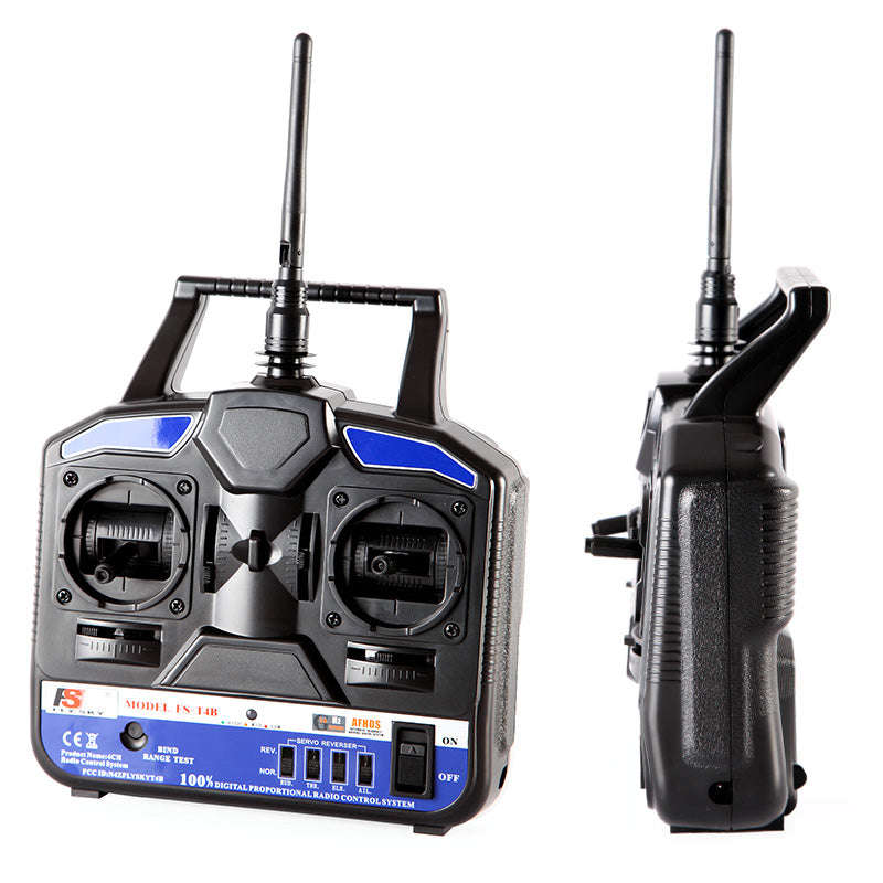 Flysky FS-T4B 2.4G 4CH Radio Model RC Transmitter & FS-R6B Receiver for RC Airplane