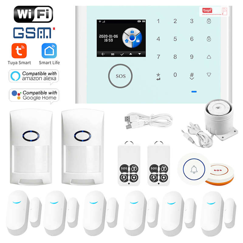 CS118 WiFi+GSM+GPRS 3 IN 1 Network Intelligent Home Alarm System Tuya APP Remote Control 433M