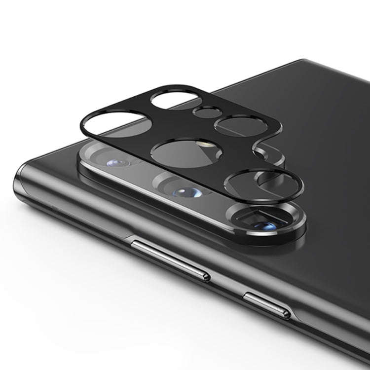 For Samsung Galaxy S22 Ultra 5G Integrated Rear Camera Lens Tempered Glass Film(Black)