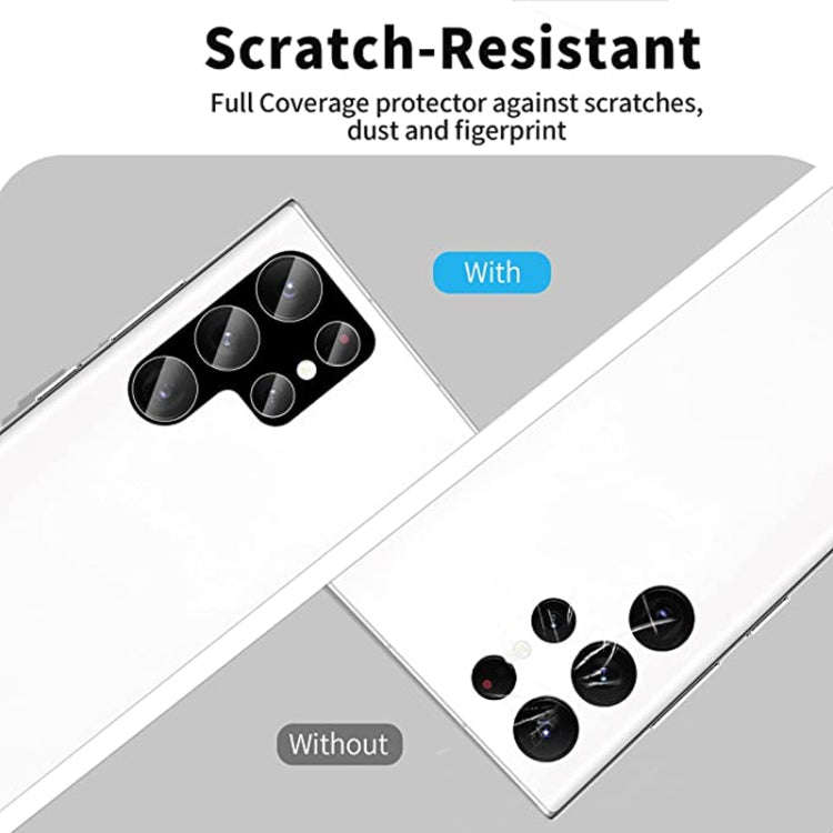 For Samsung Galaxy S22 Ultra 5G Integrated Rear Camera Lens Tempered Glass Film(Black)