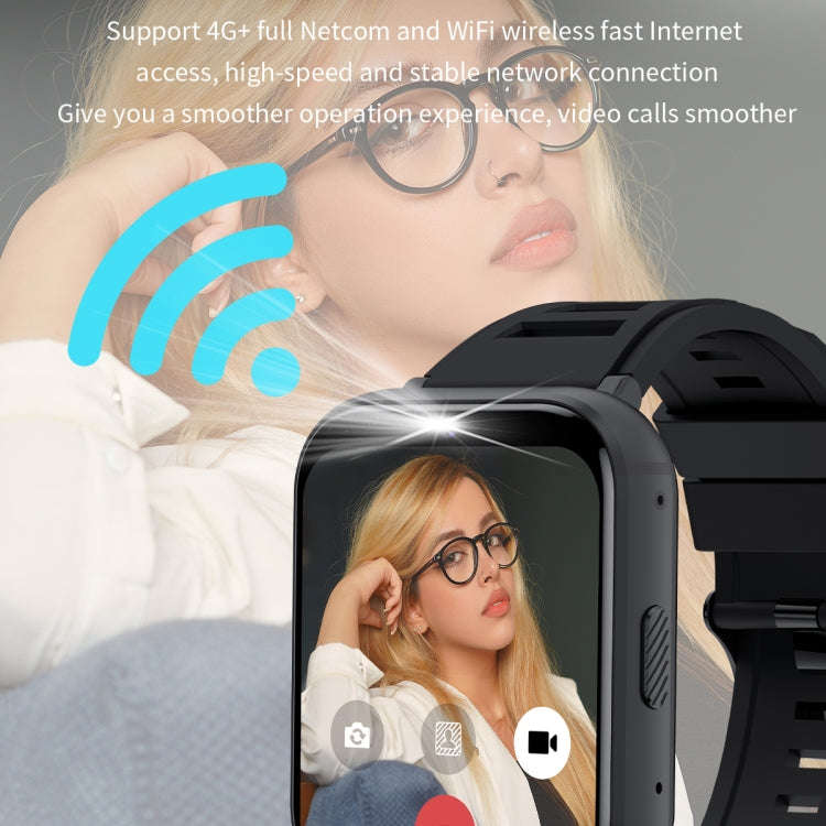 Q668 1.99 inch Screen 4G Smart Watch Android 9.0, Specification:2GB+16GB(Black)
