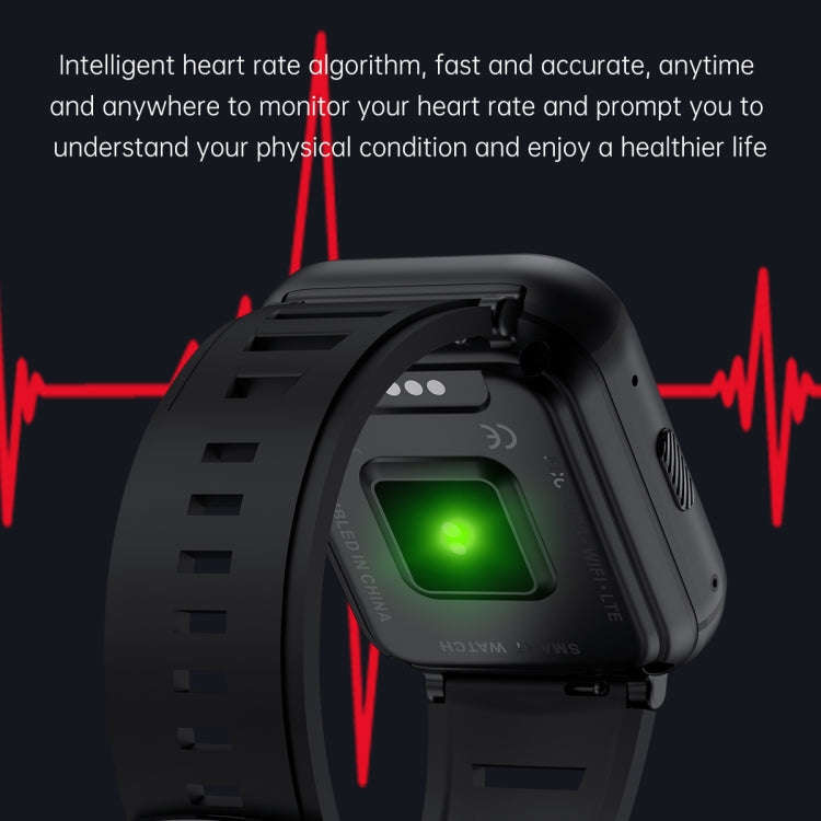 Q668 1.99 inch Screen 4G Smart Watch Android 9.0, Specification:2GB+16GB(Black)
