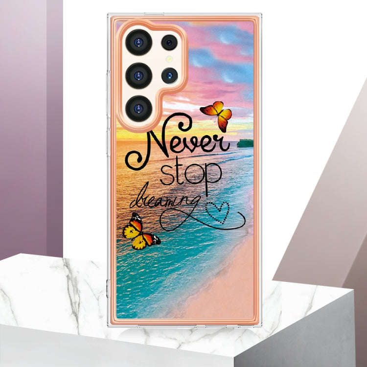 For Samsung Galaxy S24 Ultra 5G Electroplating IMD TPU Phone Case(Dream Butterfly)