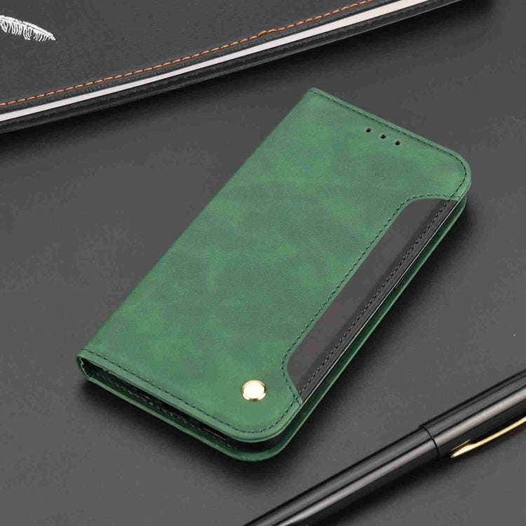For Samsung Galaxy S24 Ultra 5G Skin Feel Splicing Leather Phone Case(Green)