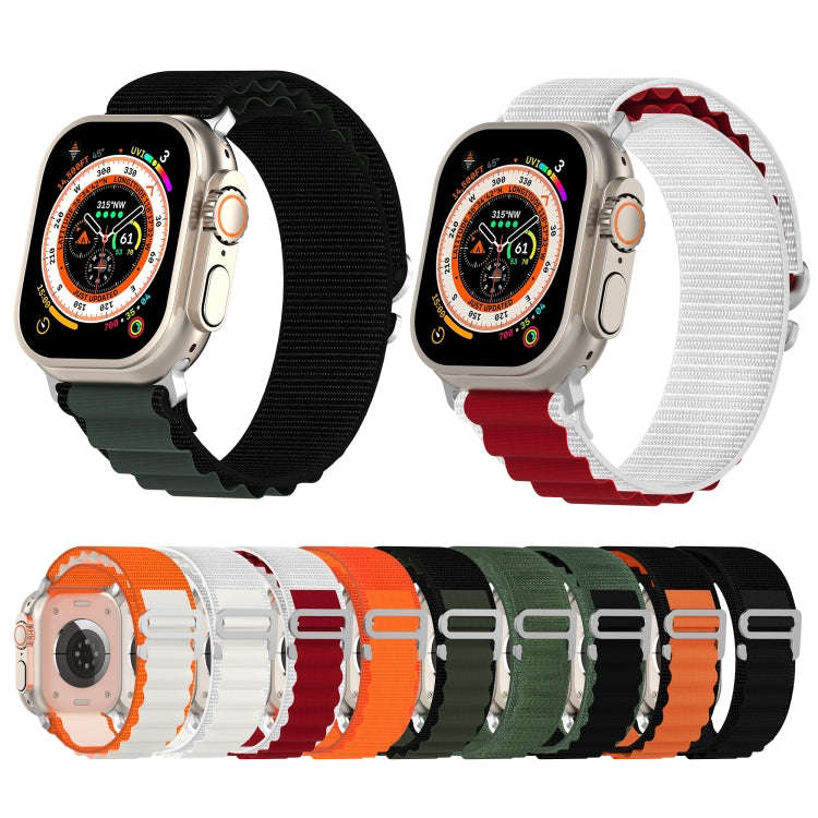 Double Color Nylon Watch Band For Apple Watch Series 9&8&7 41mm / SE 3&SE 2&6&SE&5&4 40mm / 3&2&1...