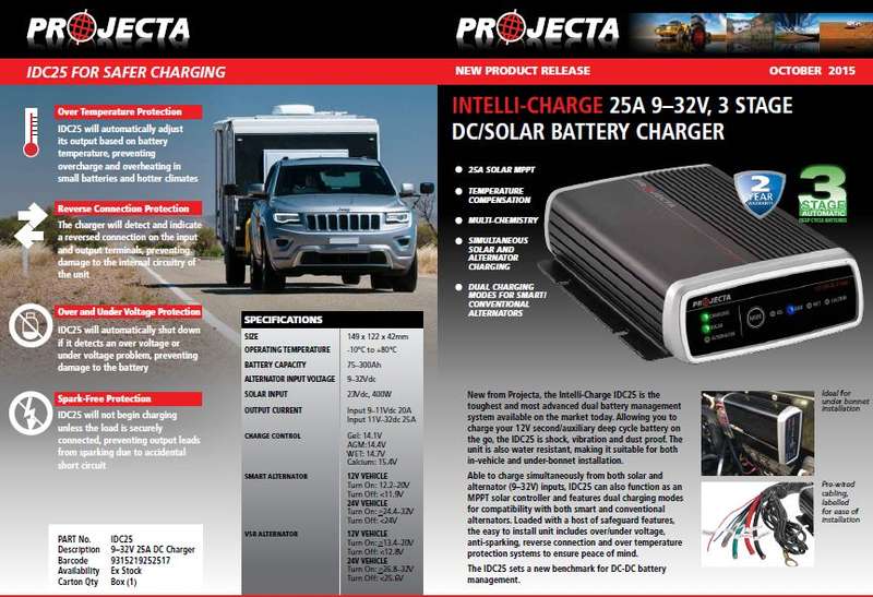Projecta 25 AMP DC2DC Charger with MPPT Solar Charge Controller
