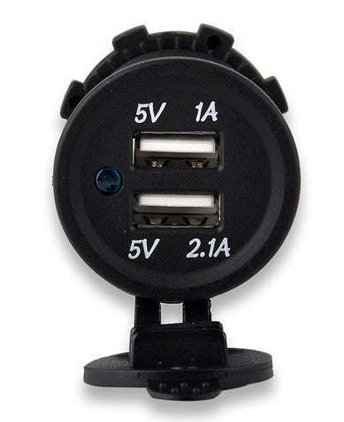 Dual USB power socket - ROUND