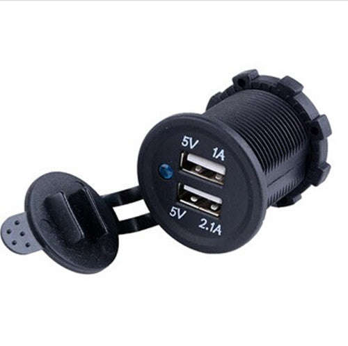 Dual USB power socket - ROUND