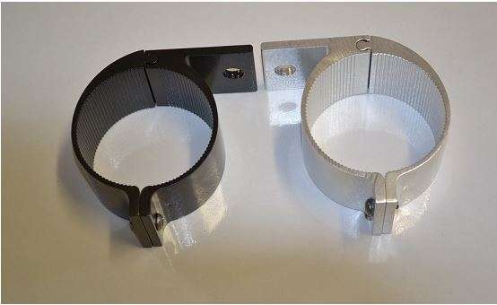 Spotlight / Led Bar Light Brackets - MATT BLACK / 100mm OVAL