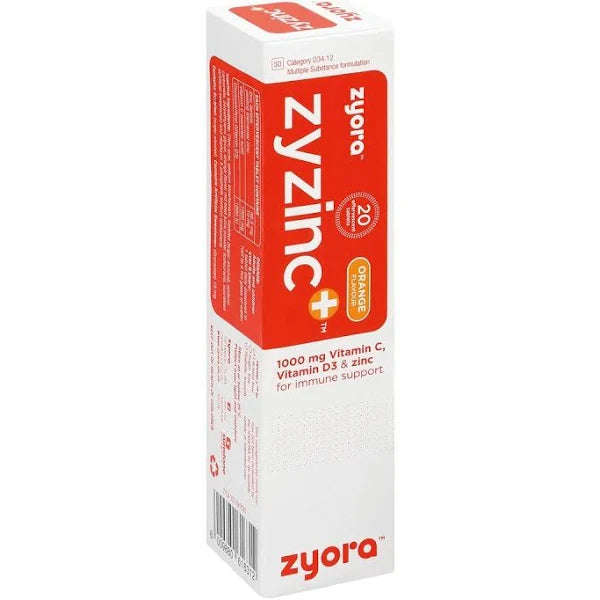 Zyora Zyzinc+ Fizzies - 20 Effervescent Tablets
