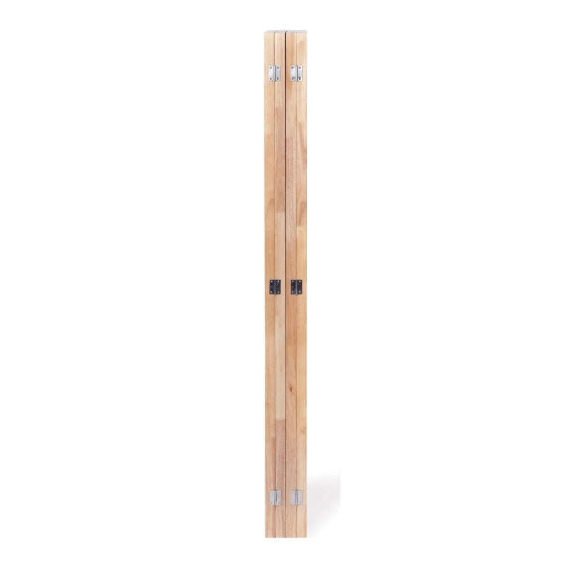 Partition Room Divider - White 4-Panel PVC Board Folding Privacy Screen Room Divider with Wooden ...